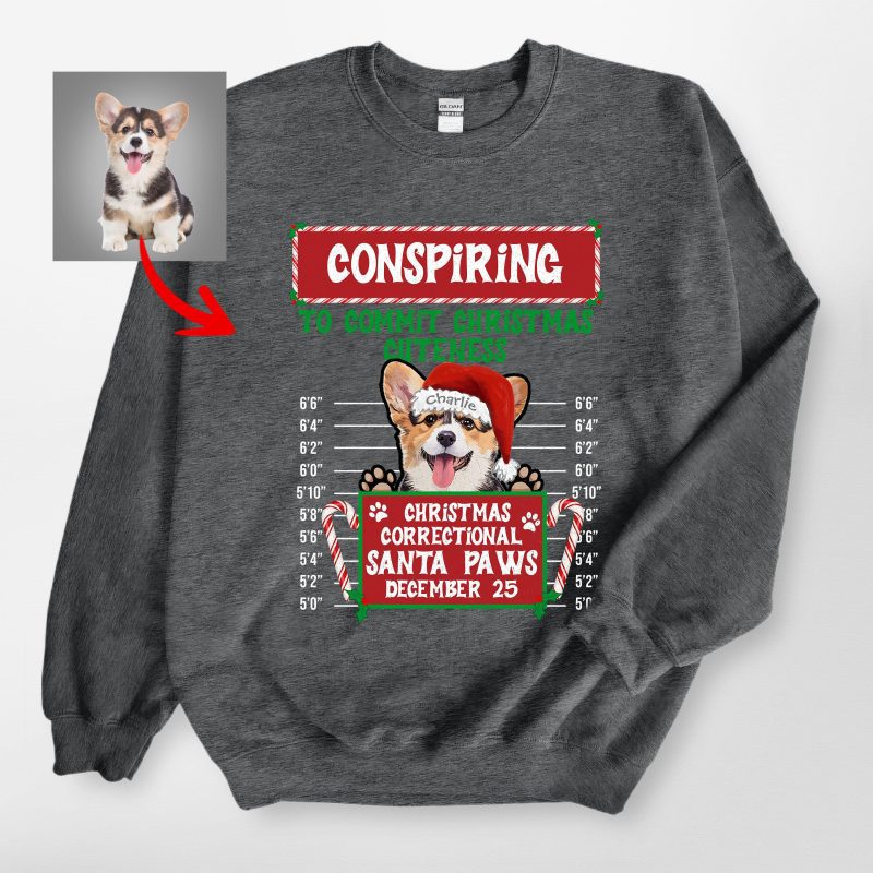 Funny Inmate Christmas Party Sweatshirt For Dog Owners, Gildan Sweatshirt - Pawarts