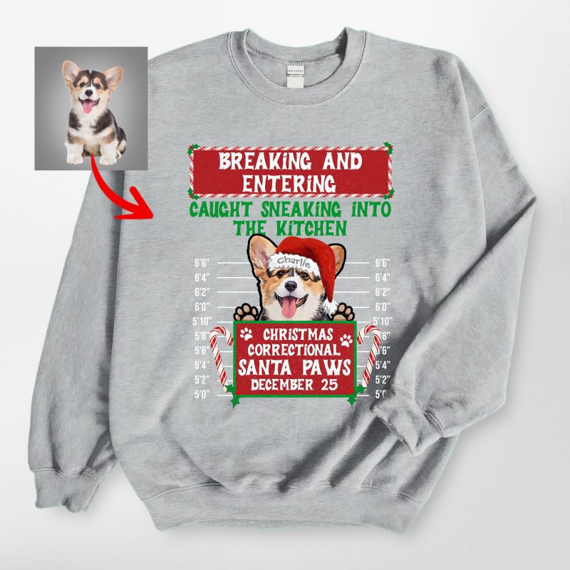 Funny Inmate Christmas Party Sweatshirt For Dog Owners, Gildan Sweatshirt - Pawarts