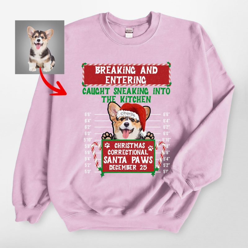 Funny Inmate Christmas Party Sweatshirt For Dog Owners, Gildan Sweatshirt - Pawarts