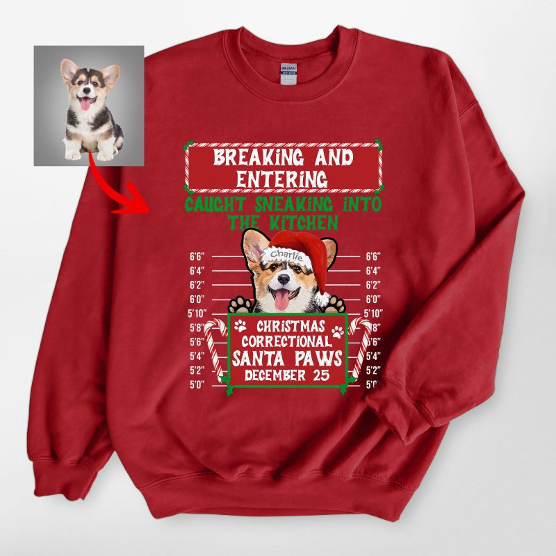 Funny Inmate Christmas Party Sweatshirt For Dog Owners, Gildan Sweatshirt - Pawarts