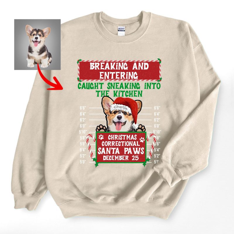 Funny Inmate Christmas Party Sweatshirt For Dog Owners, Gildan Sweatshirt - Pawarts