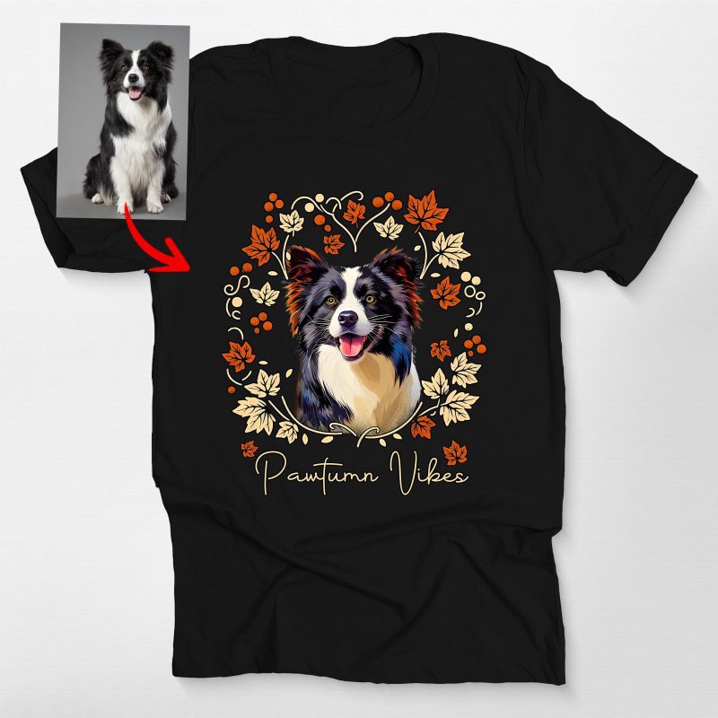 Custom Dog Fall Vibes T-Shirt For Dog Lovers, Bella Canvas Tee - Pawarts