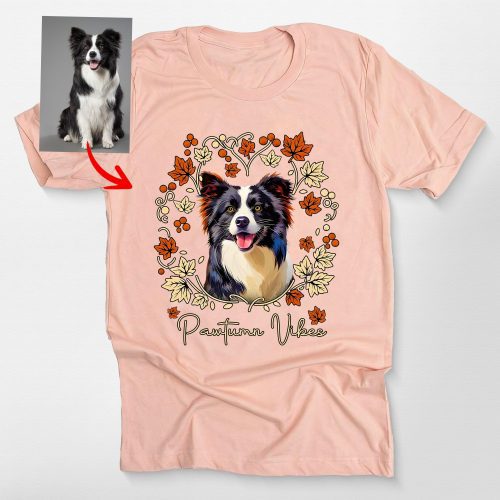 Custom Dog Fall Vibes T-Shirt For Dog Lovers, Bella Canvas Tee - Pawarts