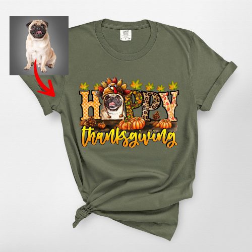 Happy Thanksgiving Comfort Colors T-Shirt For Dog Owners - Pawarts