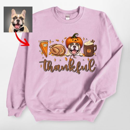 Cute Thankful Sweatshirt For Dog Lovers, Thanksgiving Gildan Sweatshirt - Pawarts