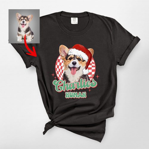 Custom Dog Christmas T-Shirt For Dog Owners, Comfort Colors Tee - Pawarts