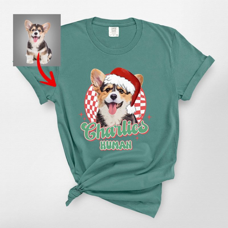 Custom Dog Christmas T-Shirt For Dog Owners, Comfort Colors Tee - Pawarts