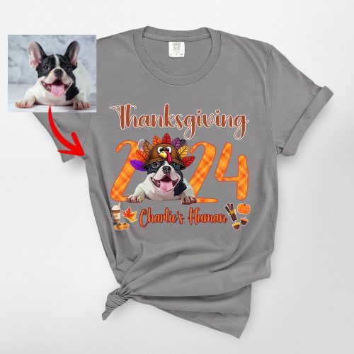 Thanksgiving 2024 T-Shirt For Dog Lovers, Custom Dog Comfort Colors Tee - Pawarts