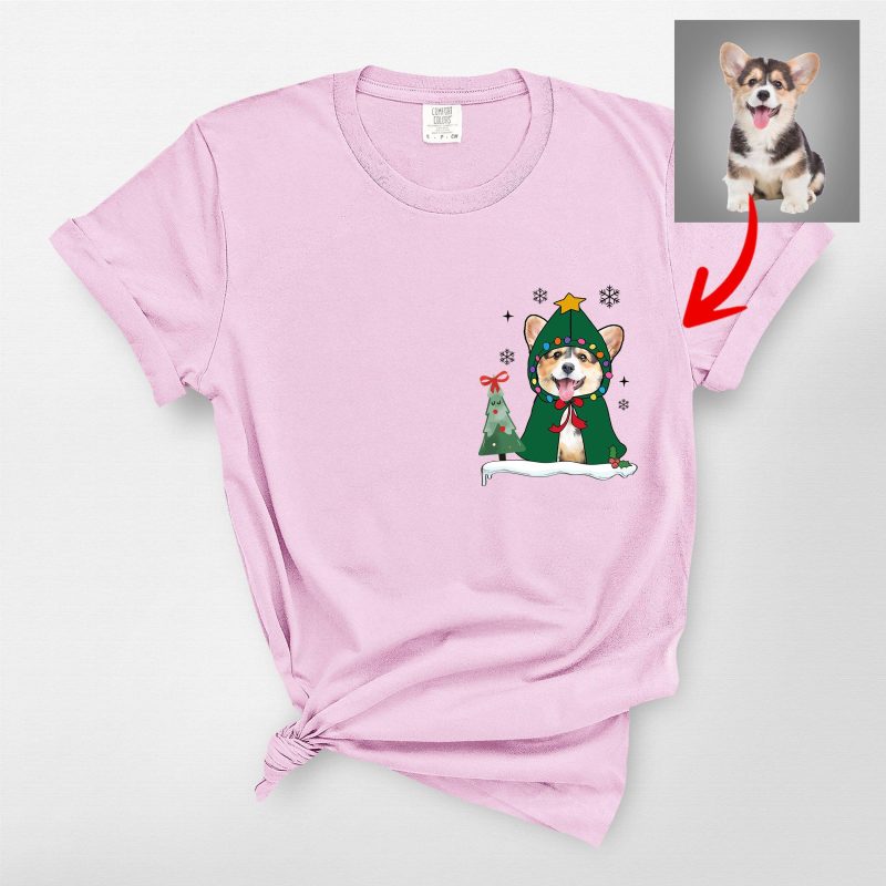 Christmas T-Shirt For Dog Lovers, Cute Santa Dog Comfort Colors Tee - Pawarts