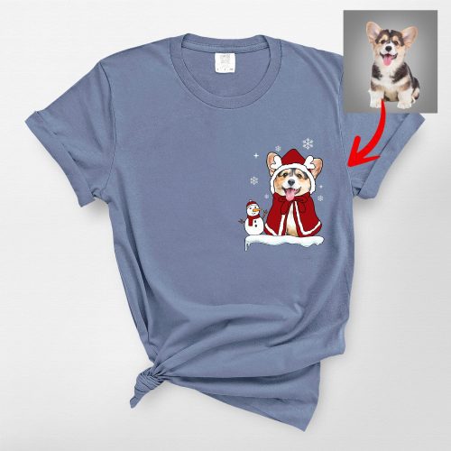 Christmas T-Shirt For Dog Lovers, Cute Santa Dog Comfort Colors Tee - Pawarts