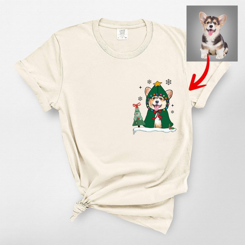 Christmas T-Shirt For Dog Lovers, Cute Santa Dog Comfort Colors Tee - Pawarts