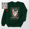 Merry Woofmas Ugly Christmas Sweatshirt For Dog Lovers, Gildan Sweatshirt - Pawarts