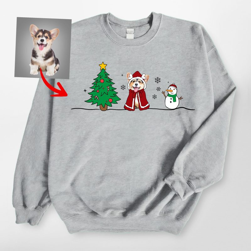 Cute Christmas Dog Sweatshirt For Dog Mom, Gildan Sweatshirt - Pawarts