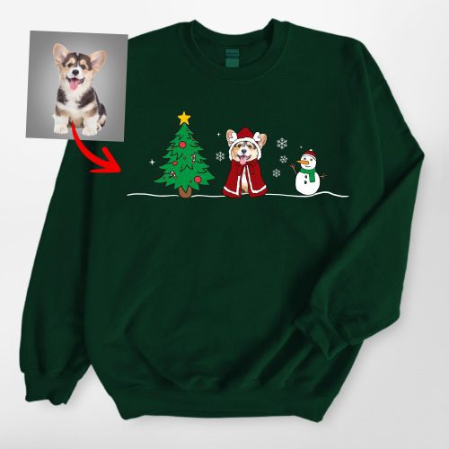 Cute Christmas Dog Sweatshirt For Dog Mom, Gildan Sweatshirt - Pawarts