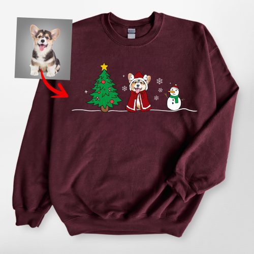 Cute Christmas Dog Sweatshirt For Dog Mom, Gildan Sweatshirt - Pawarts