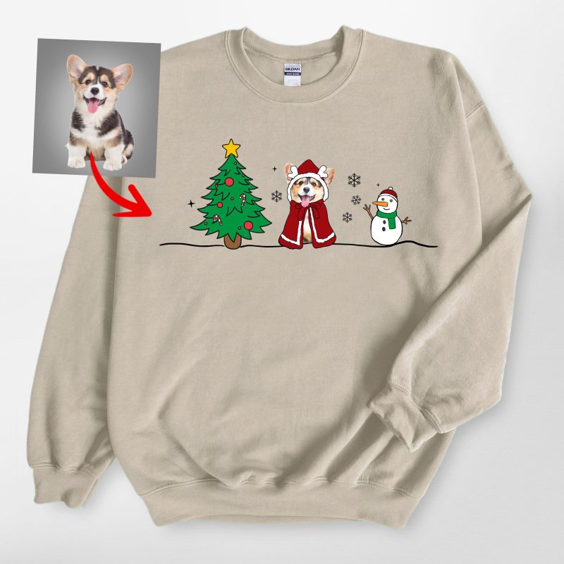 Cute Christmas Dog Sweatshirt For Dog Mom, Gildan Sweatshirt - Pawarts