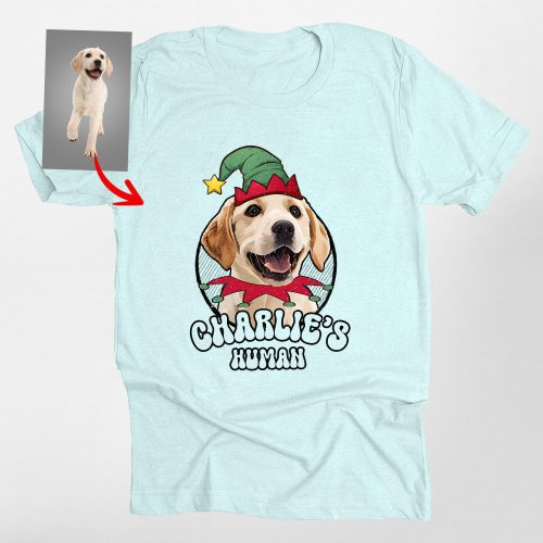 Funny Dog Elf Christmas T-Shirt For Fog Lovers, Bella Canvas Tee - Pawarts