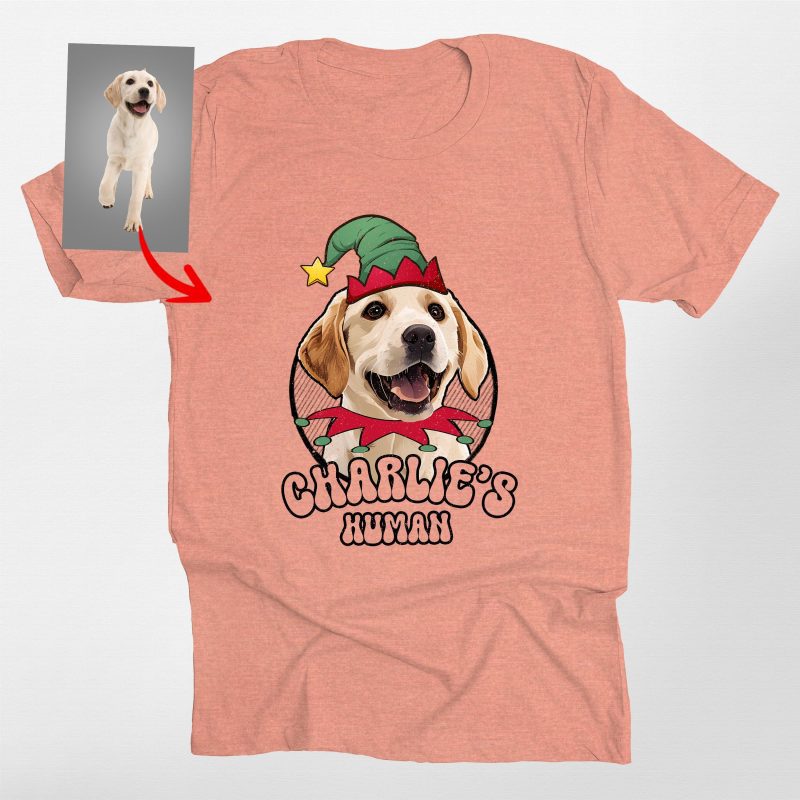 Funny Dog Elf Christmas T-Shirt For Fog Lovers, Bella Canvas Tee - Pawarts