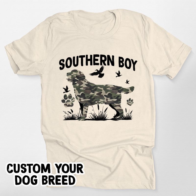 Southern Boy T-Shirt For Dog Owners, Hunting Dog Bella Canvas Tee - Pawarts