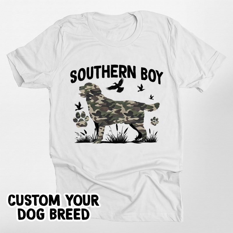 Southern Boy T-Shirt For Dog Owners, Hunting Dog Bella Canvas Tee - Pawarts