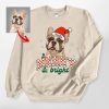 Checkered Merry & Bright Sweatshirt For Dog Lovers, Gildan Sweatshirt - Pawarts