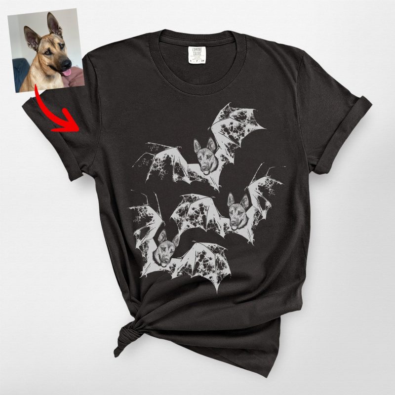 Custom German Shepherd Bat Design T-Shirt - Unique Pet Lover Gift - Comfort colors T-Shirt - Pawarts