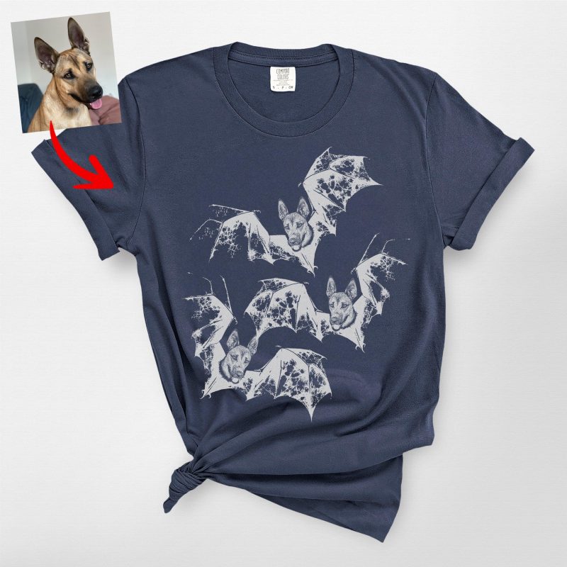 Custom German Shepherd Bat Design T-Shirt - Unique Pet Lover Gift - Comfort colors T-Shirt - Pawarts