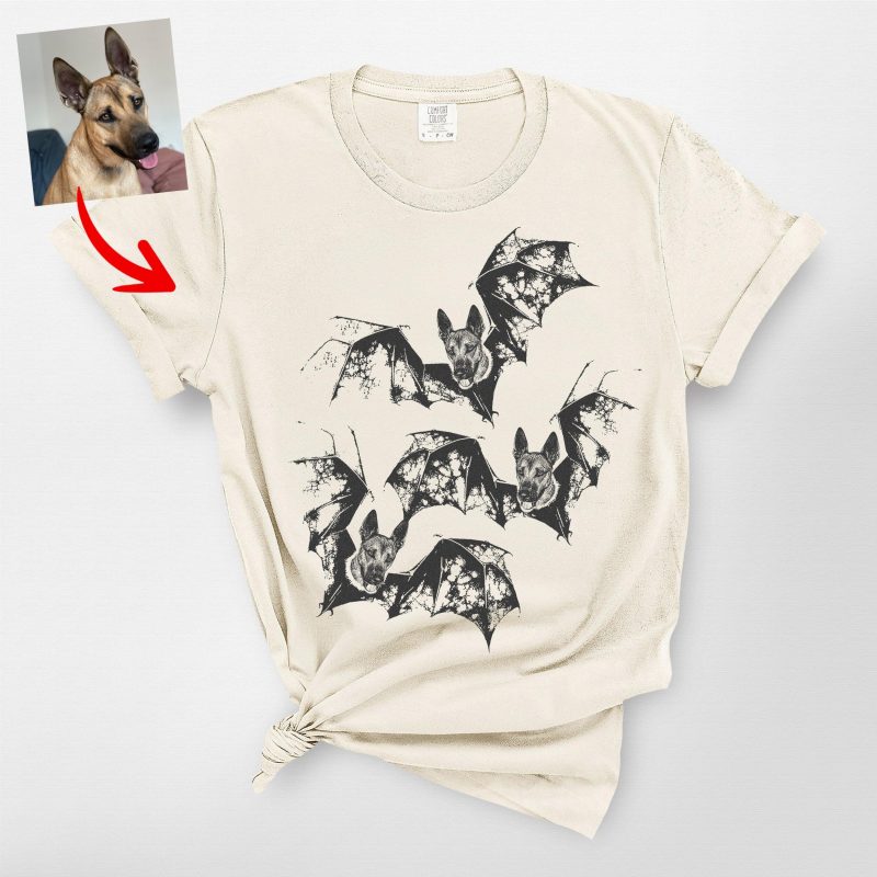 Custom German Shepherd Bat Design T-Shirt - Unique Pet Lover Gift - Comfort colors T-Shirt - Pawarts