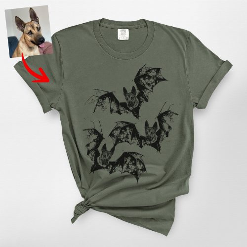 Custom German Shepherd Bat Design T-Shirt - Unique Pet Lover Gift - Comfort colors T-Shirt - Pawarts