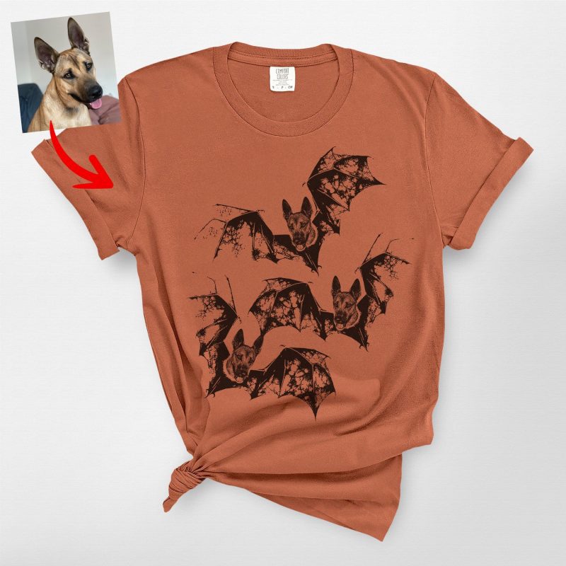 Custom German Shepherd Bat Design T-Shirt - Unique Pet Lover Gift - Comfort colors T-Shirt - Pawarts