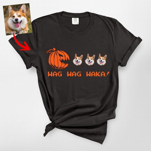 demo 04 - Custom Corgi Halloween T-Shirt - Funny Dog Lover Gift - Comfort Colors T-Shirt (Copy) - Pawarts