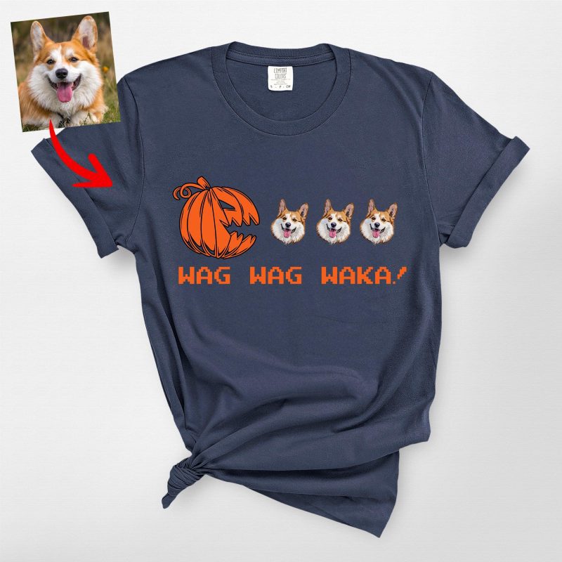 demo 04 - Custom Corgi Halloween T-Shirt - Funny Dog Lover Gift - Comfort Colors T-Shirt (Copy) - Pawarts