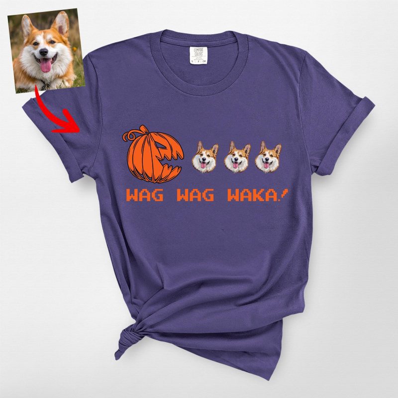 demo 04 - Custom Corgi Halloween T-Shirt - Funny Dog Lover Gift - Comfort Colors T-Shirt (Copy) - Pawarts