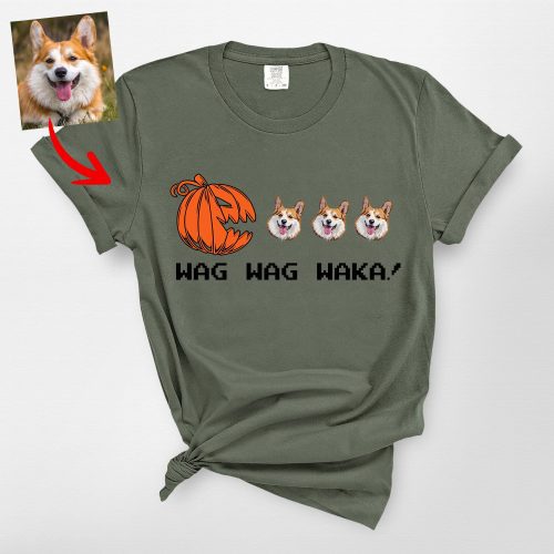 demo 04 - Custom Corgi Halloween T-Shirt - Funny Dog Lover Gift - Comfort Colors T-Shirt (Copy) - Pawarts