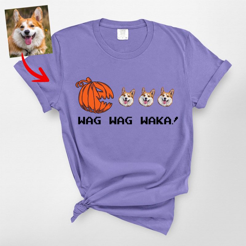 demo 04 - Custom Corgi Halloween T-Shirt - Funny Dog Lover Gift - Comfort Colors T-Shirt (Copy) - Pawarts