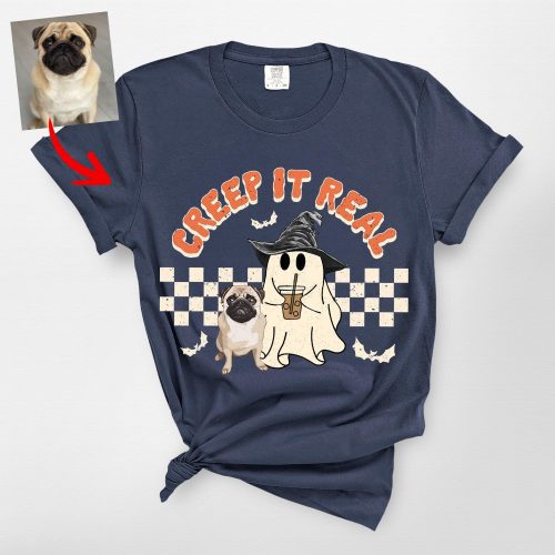 Funny Pug Halloween T-Shirt - Creep It Real Dog Costume Tee - Comfort Colors T-Shirt - Pawarts