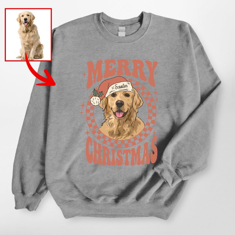 Golden Retriever Christmas Sweatshirt - Personalized Dog Holiday Apparel - Pawarts