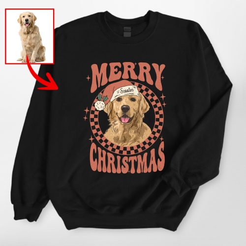 Golden Retriever Christmas Sweatshirt - Personalized Dog Holiday Apparel - Pawarts