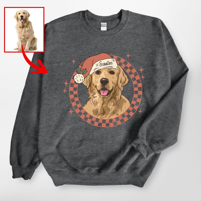 Golden Retriever Christmas Sweatshirt - Personalized Dog Holiday Apparel - Pawarts