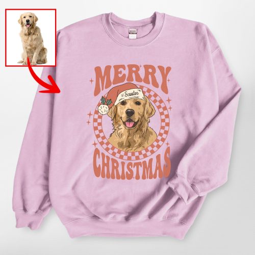 Golden Retriever Christmas Sweatshirt - Personalized Dog Holiday Apparel - Pawarts