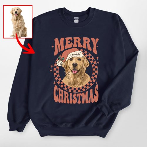 Golden Retriever Christmas Sweatshirt - Personalized Dog Holiday Apparel - Pawarts