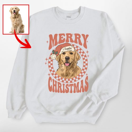 Golden Retriever Christmas Sweatshirt - Personalized Dog Holiday Apparel - Pawarts