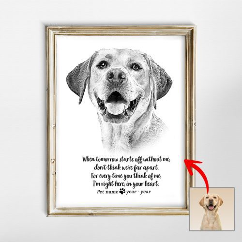 Pawarts | Sorfhearted Custom Hand Drawn Dog Portrait Poster - Pawarts