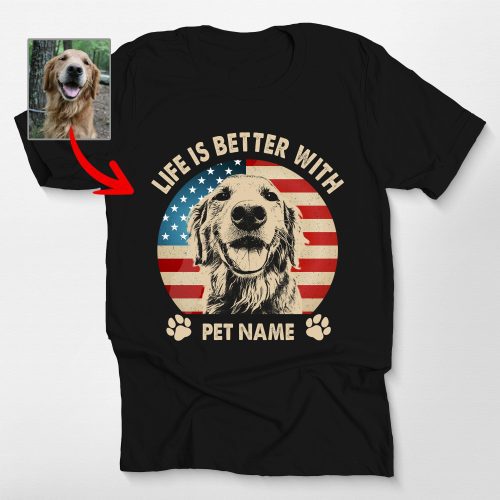 Pawarts | Great Personalized Dog T-Shirt [For Independence Day] - Pawarts