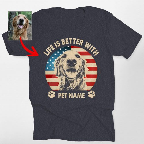 Pawarts | Great Personalized Dog T-Shirt [For Independence Day] - Pawarts