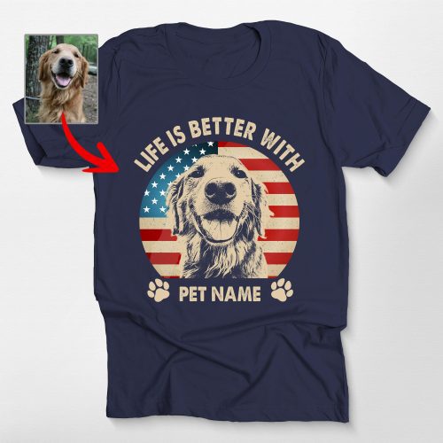 Pawarts | Great Personalized Dog T-Shirt [For Independence Day] - Pawarts