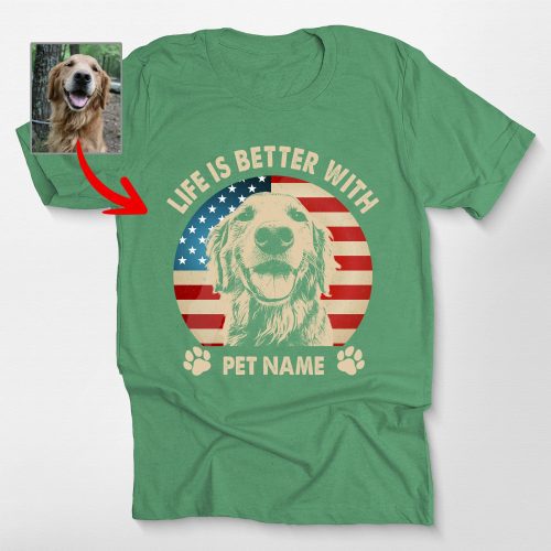 Pawarts | Great Personalized Dog T-Shirt [For Independence Day] - Pawarts