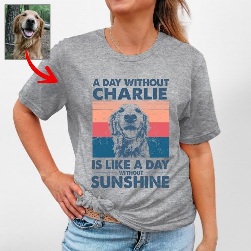 Pawarts | Heartfelt (A Day Without Puppy) Personalized Dog T-shirt For Dog Mom - Pawarts