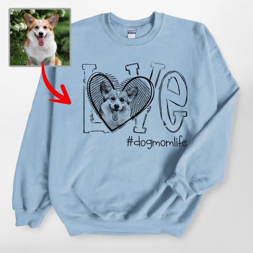 Pawarts | LOVE Custom Sketch Dog Sweatshirt [For Human] - Pawarts