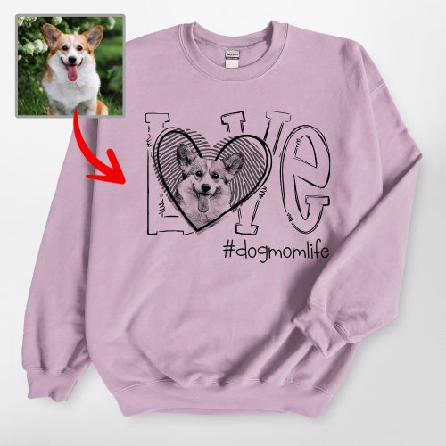 Pawarts | LOVE Custom Sketch Dog Sweatshirt [For Human] - Pawarts